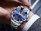 BINBOND 2521 Luxury Brand Luminous Quartz Watch For Men (Blue)