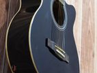 Black Acoustic Guitar, Excellent Condition.