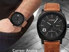 Black Analog Casual Watch for Men (Round Shape)