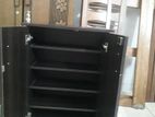 Black burnish shoe rack