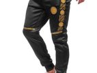 Black Cargo Stripe Sweatpants Joggers
