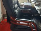 Black Leather Cushion Office Chair