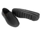 Black Leather Loafers for Men