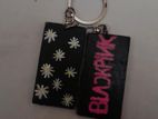 black pink painted keyring for sell