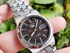 Black SEIKO 5 Checked Dial Automatic Original JAPAN