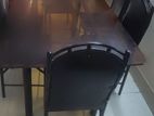 Black Steel Dinning Table with Chairs