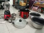 Blender Machine Full Set And Rice Cooker Combo