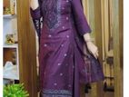 Block Printed Three piece Salwar kameez