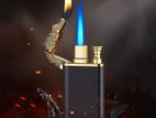 Blue Flame Metal Crocodile Double Fire lighter Creative Direct Windproof