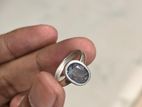 blue sapphire silver ring (cylon)