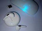 Bluetooth rgb mouse+Air pod for sale