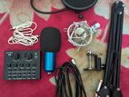 BM -700 Condenser Microphone with sound card
