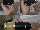 Bm-800 Condenser Microphone Full Set + Phantom Power