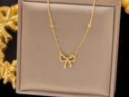 Bow Necklace Bracelet Set