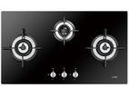 Brand New Fotile Gas Hob 3 burner FD Burners Glass Top GDG 86316