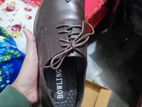 Branded leather shoes