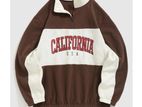 Brown California Drop Shoulder Sweatshirt Unisex