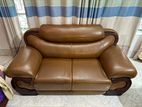 Brown Leather Sofa Set (Shoilpik Furniture)