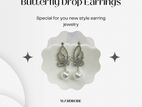 Butterfly drop earrings