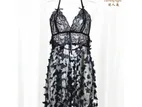Butterfly Night Dress - Black
