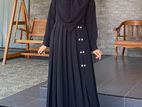 Button Pleat Abaya Borkha