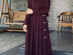 Button Pleat Abaya Borkha