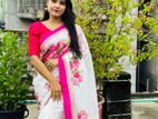 চান্দেনী হাফ সিল্কের ডিজিটাল প্রিন্ট শাড়ি- Chandeni Half Silk