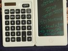 Calculator with Notepad solar battery system