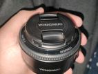 Camera lens with box ( Yongnuo canon 50mm prime lens)