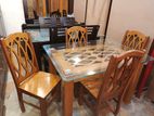 CANADIAN OAK VENEER 4 CHAIR DAINING SET. M # 8419