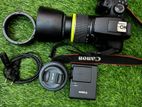 Cannon 1300D, With Prime lens, kit charger