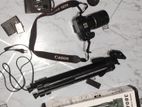 Canon 1200d with 18-200mm Zoom Lance And Camera Stand K8 Microphone