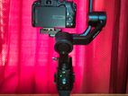 Canon 250d &50mm stm prime lens and gimbal. dji ronin sc