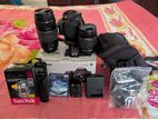 Canon 250D with 18-55 & 75-300 lens