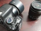 canon 550D with 50mm prime lense and kit