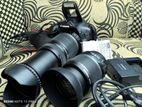 canon 550d with 75-300 Zoom lens, 18-55 kit lens and other accessories