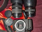 Canon 700d with 85mm prime, 18-135mm stm zoom lense