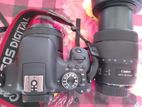 Canon 750d with 50mm prime lens & 18-135 usm zoom