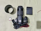 Canon 77D with EFS 55-250mm STM Lens, Lens Hood, Memory, Bag