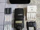 Canon DSLR Camera Flash with Battery & Charger Package