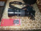 Canon EOS 1100D+75-300 lens+bag+battery(2 piece)+64 GB Memory+charger