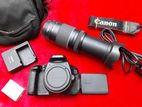 Canon eos 600 d with 75-300 mm zoom lens full setup