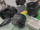 Canon eos 700d with 50 mm stm prime lens and 18-55 stablizer