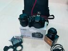 Canon eos700d with flass light and others items