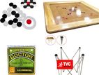 Carom Board 40 inch, Stand, Coins & Boric Powder Full Set