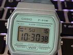 Casio Vintage Digital Transparent Blue Resin Strap Watch