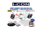 CC#20-2Pcs 2MP 1080P Hikvision ColorVu Full Color Camera Packages
