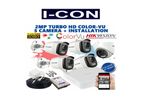 CC#23-5Pcs 2MP 1080P Hikvision ColorVu Full Color Camera Packages