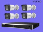 Cctv 04 Pcs 4ch DVR 500gb HDD Cc cemera Full Package Hikvision