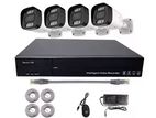Cctv o4 pcs cc camera 4ch dvr total package